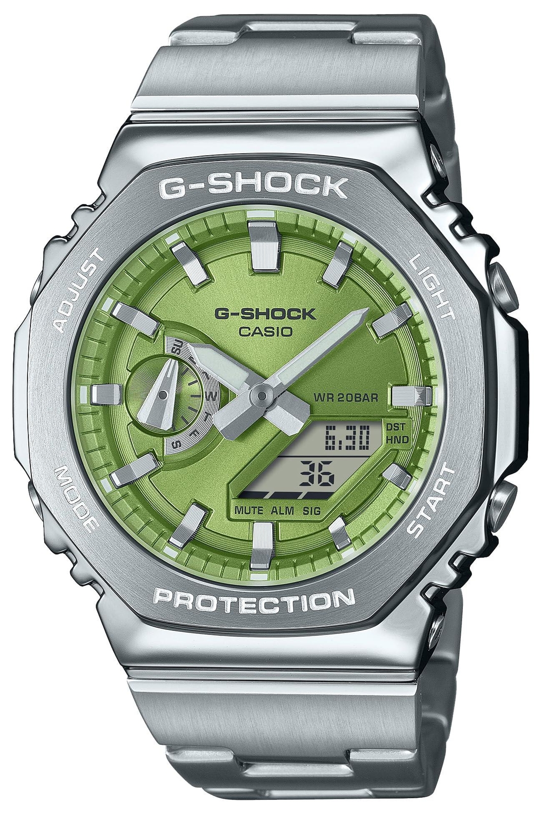 CASIO G-SHOCK GM-2110D-3AJF FULL METAL Analog Digital Watch Lime Green 44.4mm