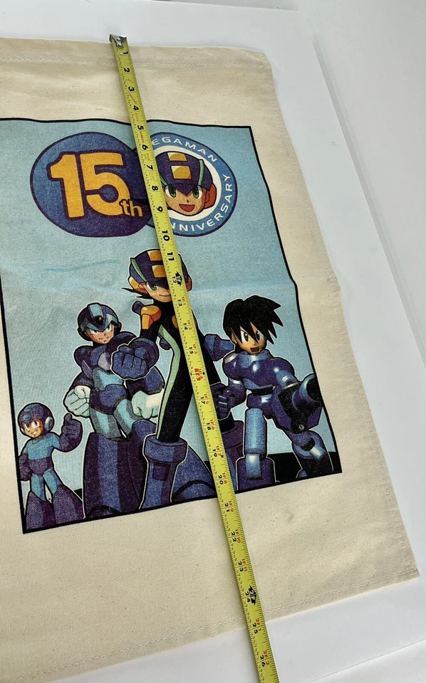 Mega Man 15 Aniversario Colgante Banner Scroll Capcom 24"" x 14.25"" Foto 2 de 4