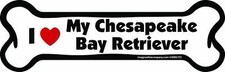 Imagine This Bone Car Magnet, I Love My Chesapeake Bay Retriever, 2-Inch by 7-In