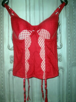 Pleasure State VIP Eternelle edle Luxus Mieder Straps Corsage ROT 70 G neu (an11