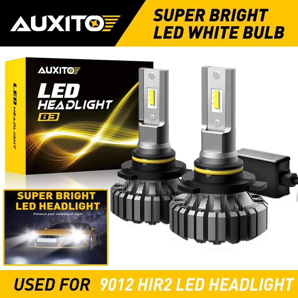 AUXITO 9012 HIR2 LED Headlight Bulb 20000LM High Low Beam Cool White CANBUS LN