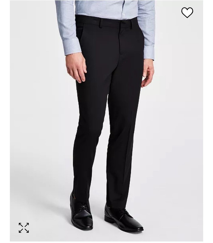 New Kenneth Cole ReactionMen's Techni-Cole Suit Slim-Fit Pants size 36w 30L