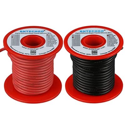 16 Gauge Silicone Wire Spool Each 50ft Flexible 16 AWG Tinned Copper Wire,2-Pack