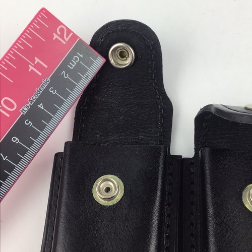 Triple B Leathercrafts Black Leather Cartridge Magazine Pouch Vintage - Picture 7 of 14