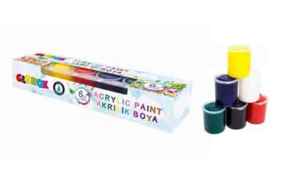 6 Stück Acrylfarben Paket - Lebendige lebendige füllende Farben Kunstbedarf