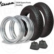 KIT COMPLETO 2 CERCHI APERTI per MODIFICA GOMME 2.75-9 a 3.00-10 VESPA 50 R L N