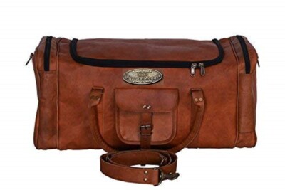Groß Herren Leder Vintage Duffle Gepäck Wochenende Fitness Carry On Reisetasche
