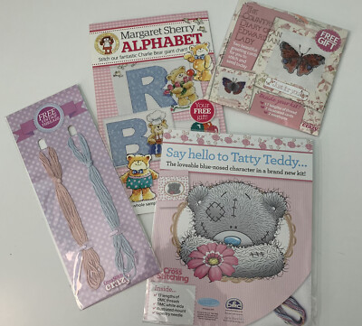 Crossstitch Crazy Mix Of Kits Pattern And Thread New Items Butterfly Alphabet
