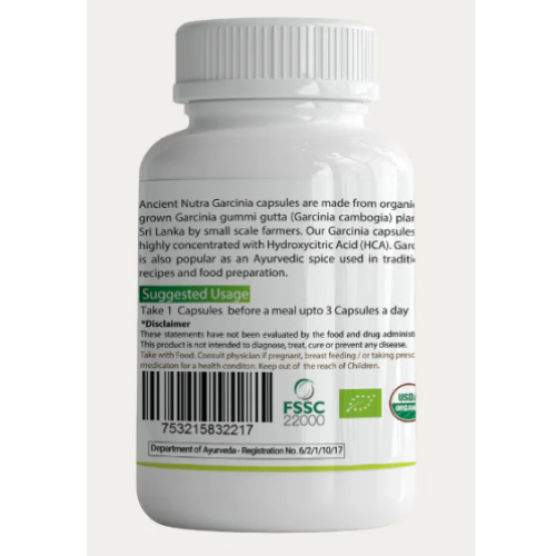 Garcinia Ceylon Fat Burner Ayurvedic Trim 60 Capsules 650 mg