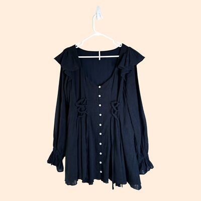 Free People In The Mood For Frills Dress Black