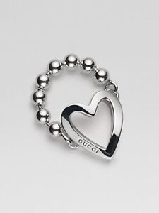 gucci ring heart silver