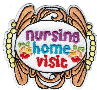 Girl Boy Cub NURSING HOME VISIT sign tour Fun Patches Crest Badge SCOUT GUIDE