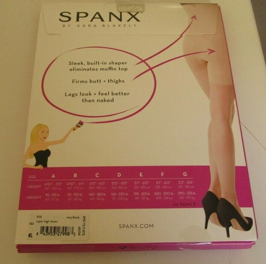 Tijeras modeladoras Spanx cintura alta talla E muy negras estilo 914 20 denier Foto 2 de 2
