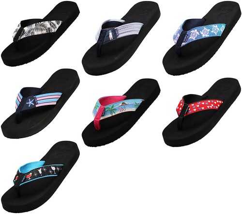 Nortys Women's Casual Resort Flip Flops Comfortable Cushioned Platform Sandals