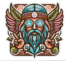 Hippie Peace Love Groovy Sticker A78