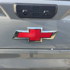BowTie Plastic Overlay Tailgate 2022 2023 2024 2025 Silverado Red NOT VINYL