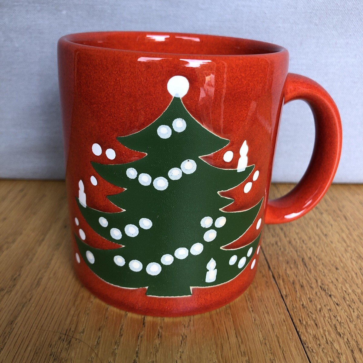 Vintage Waechtersbach Red Christmas Tree Mug-Germany EXCELLENT