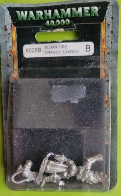 Warhammer 40K Eldar Fire Dragon Exarch NIB METAL Games Workshop 2000