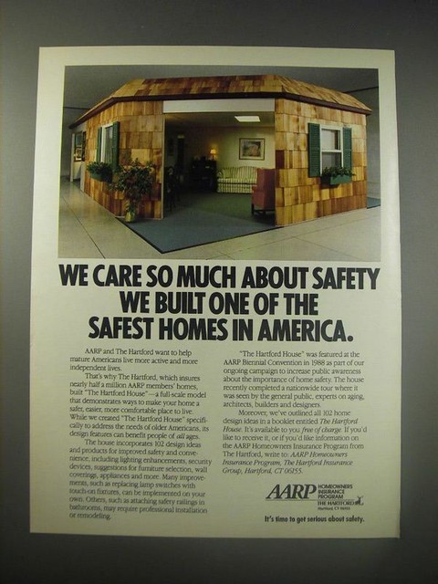 1990 AARP Hartford Homeowners Insurance Program Ad - We care so much