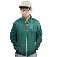 Patagonia Nano Puff Primaloft Insulated Quilted Jacket Coat Mens Sz Small Green