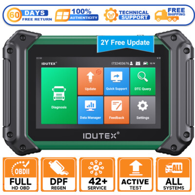 IDUTEX 24V Diesel OBD Heavy Duty Truck All Systems OBD2 Scanner Diagnostic Tool