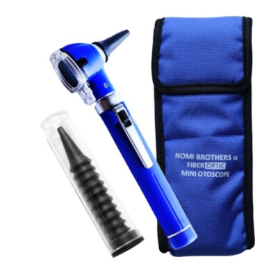 PREMIUM FIBEROPTIC OTOSCOPE SET ENT EXAMINATION DIAGNOSTIC USE Blue
