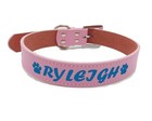 Sier Custom Personalized Basic Leather Dog Cat Collar Free Name Phone Number ID