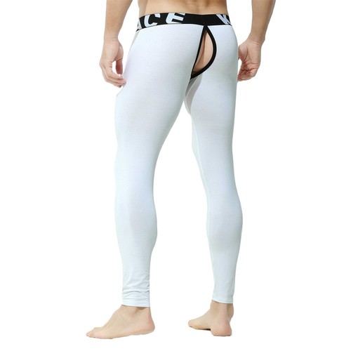 Men Sexy Thermal Long Johns Legging Pants U Convex Seperate Pouch Soft Underwear - Picture 6 of 31