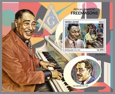 PERSONALITY SIERRA LEONE Freemasonry SHEET MINT MNH ** MASONIC FREEMASONRY