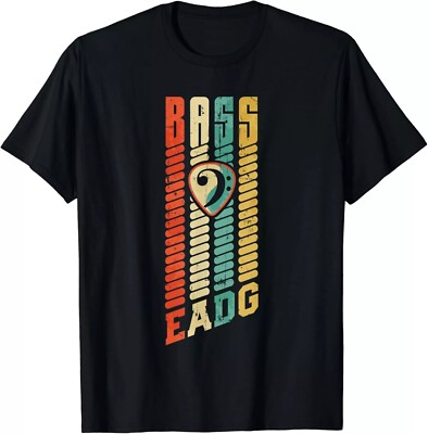 HOT-NEW LIMITED Bass Clef Strings EADG Gift for Bass Player Tee T-Shirt S-3XL