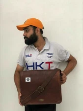 Men's  Comfort Shoulder Satchel Christmas Bag Genuine Leather Vintage Messenger