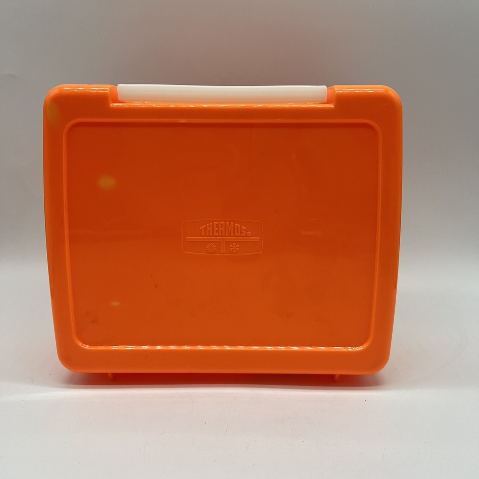 Thermos Police Academy Series Lunch Box Orange 1988 Vintage Made USA
