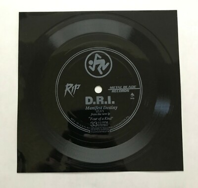 D.R.I. - FLEXI DISC MANIFEST DESTINY FOUR OF A KIND PROMO DIRTY ROTTEN IMBECILES