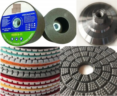 4'' granite marble Green Grinding Stone Grit 46 110 + masonry concrete polish pad