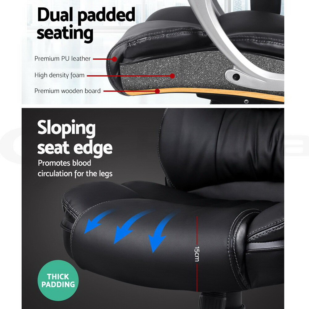 Artiss 8 Point Heated Massage Office Chair Vibration Executive Computer