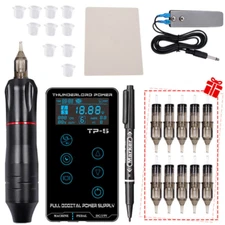 BMX Tattoo Complete Kit Motor Pen Machine Gun TP-5 Power Supply Needles