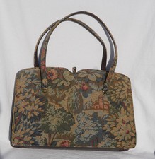 Vintage Tapestry Framed Handbag Purse