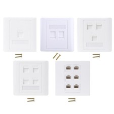 86 Type Computer Socket Panel CAT5E Network Module RJ45 Cable Outlet
