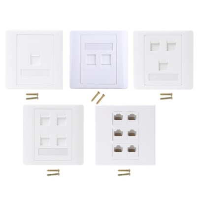 86 Type Computer Socket Panel CAT5E Network Module RJ45 Cable Outlet