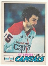 1977-78 O-PEE-CHEE # 145 GUY CHARRON CAPITALS OPC HOCKEY - NICE AND NO CREASES