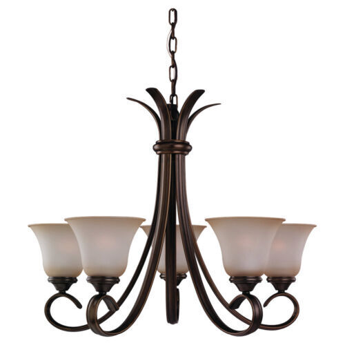 Sea Gull Brockton 3 Light 23 inch Chandelier, Burnt Sienna Sea Gull Brockton 3 Light 23 inch Chandelier, Burnt Sienna