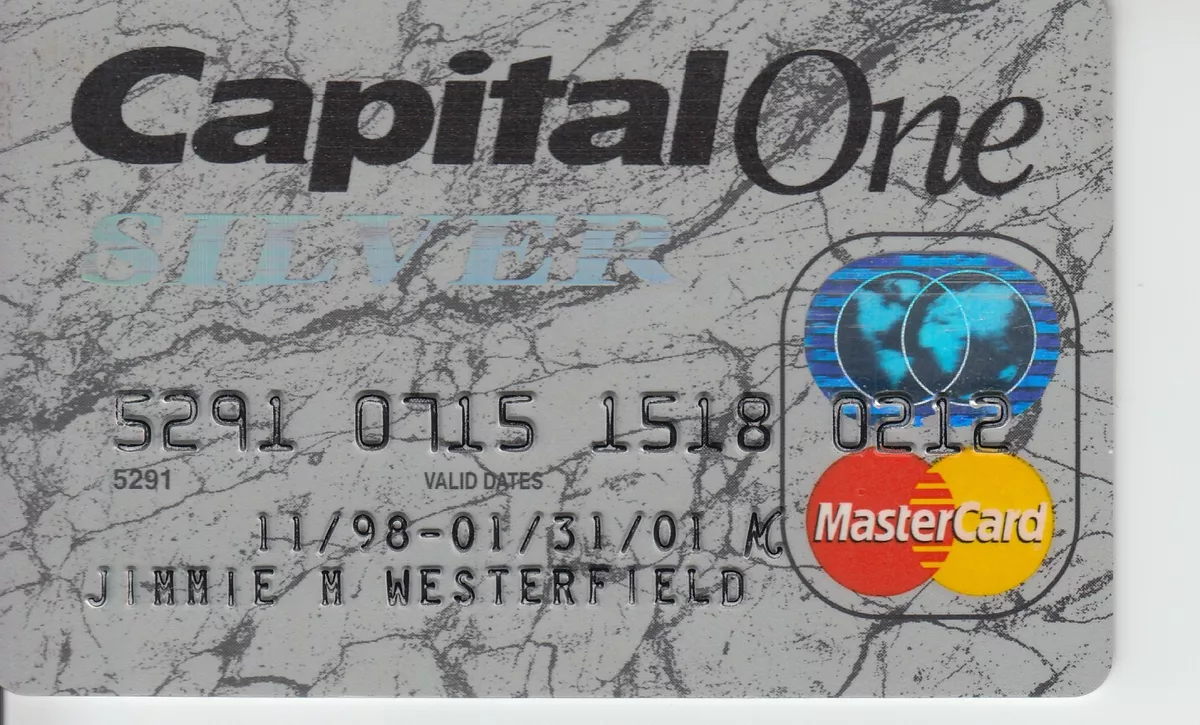 Vintage Capital One Bank MasterCard Credit Card Exp 01 eBay