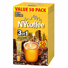NY coffee 3in1 Vanilla Instant White Coffee Sachets - 50 Sachets