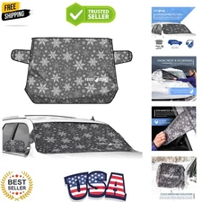 XL Snowflake Winter Windshield Cover - Ultimate Ice Protection for SUVs & Trucks