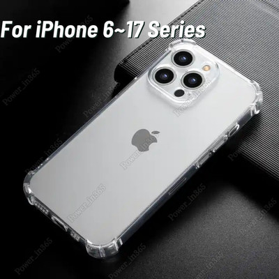 Shockproof Clear Phone Case Bumper Cover For i Phone 17 16 15 14 13 12 11 X Lot