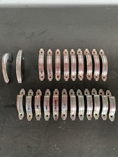 Set of 23  Vintage Art Deco Chrome Metal Drawer Pulls Handles J