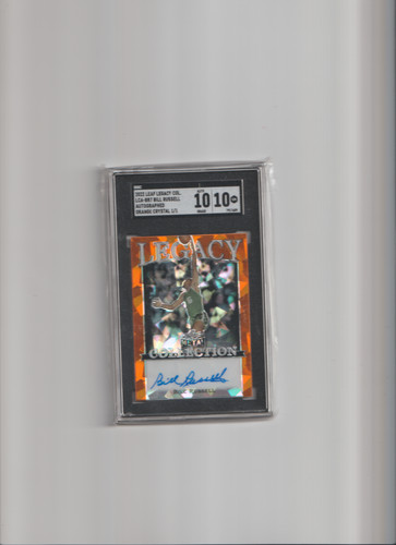 Bill Russell 2022 LEAF LEGACY  AUTO ORANGE CRYSTAL #D 1/1 SGC 10 10 AUTO EBAY A