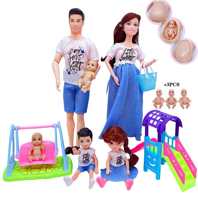 Pregnant Family of Five Pregnant Barbie Doll Gifts and Child
