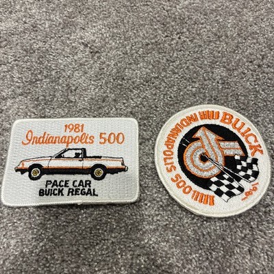 2 different 1981 Indianapolis 500 Pace Car Buick Regal Patches
