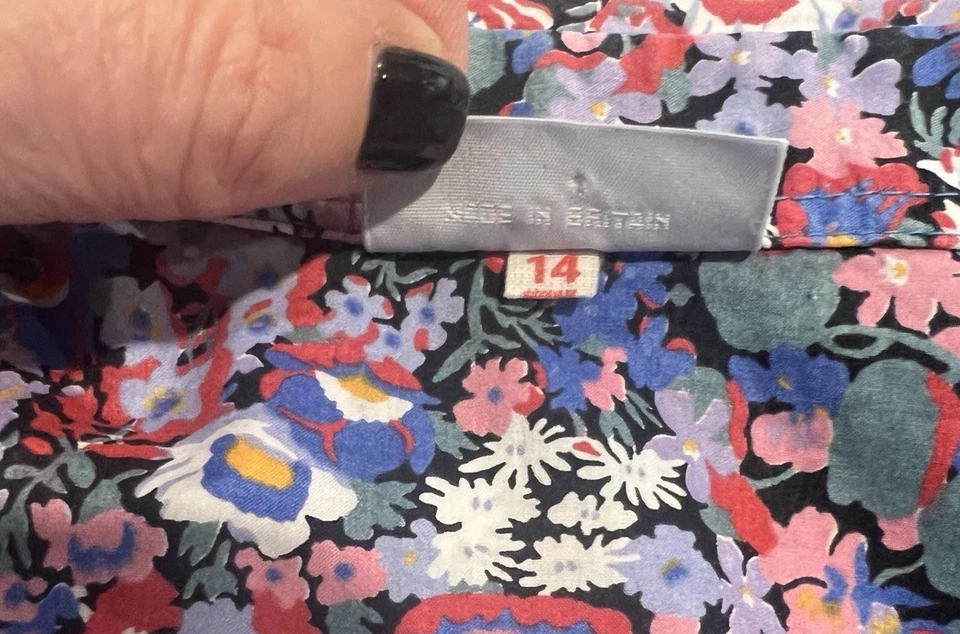 CARR JONES & FREEDOM Торп Августа цветочный хлопок блузка рубашка 14 AUST-UK/10 США - Изображение 4 из 4